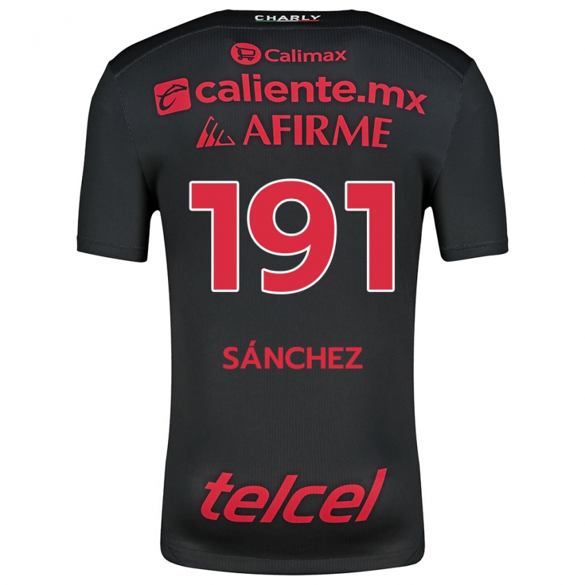 Niño Camiseta Diego Sánchez #191 Negro Rojo 1ª Equipación 2024/25 La Camisa México