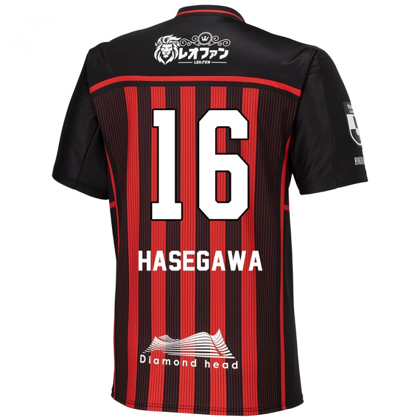 Niño Camiseta Tatsuya Hasegawa #16 Negro Rojo 1ª Equipación 2024/25 La Camisa México