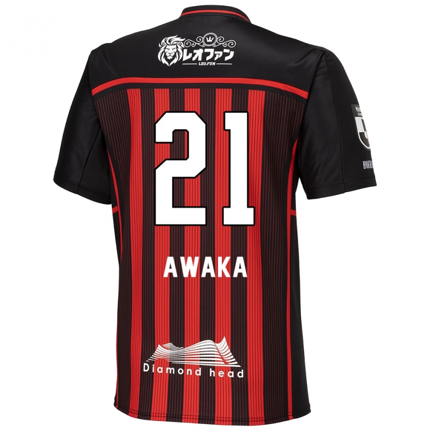 Niño Camiseta Shunta Awaka #21 Negro Rojo 1ª Equipación 2024/25 La Camisa México