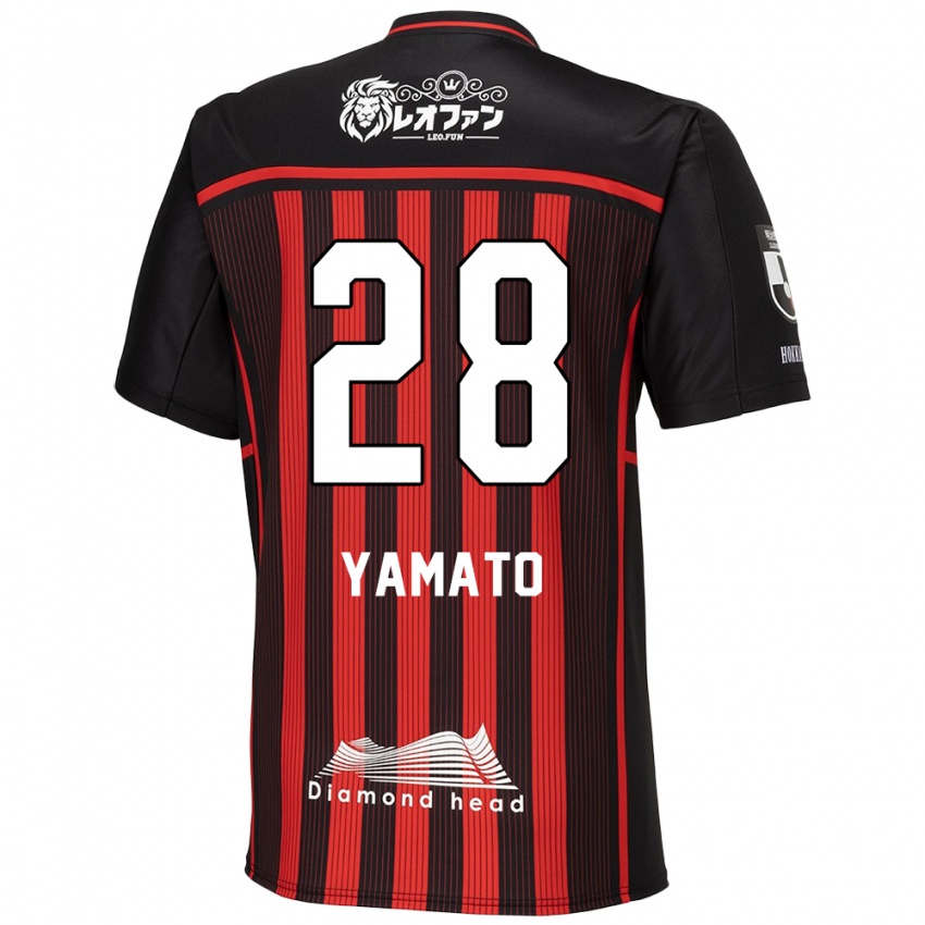 Niño Camiseta Yamato Okada #28 Negro Rojo 1ª Equipación 2024/25 La Camisa México