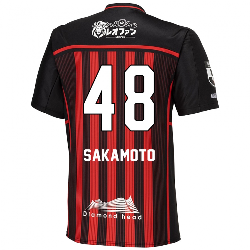 Niño Camiseta Kanta Sakamoto #48 Negro Rojo 1ª Equipación 2024/25 La Camisa México