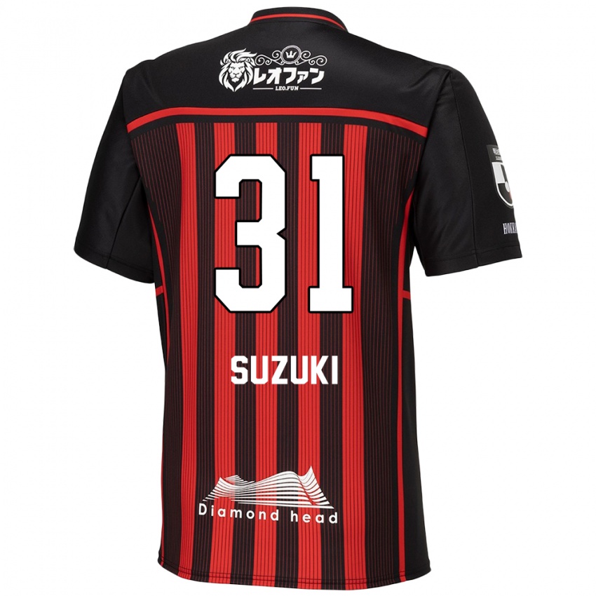 Niño Camiseta Ryusei Suzuki #31 Negro Rojo 1ª Equipación 2024/25 La Camisa México