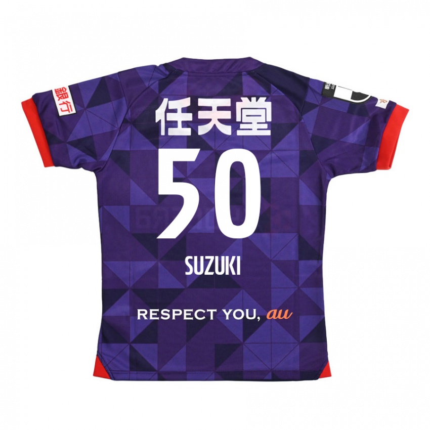 Niño Camiseta Yoshinori Suzuki #50 Púrpura Blanco 1ª Equipación 2024/25 La Camisa México