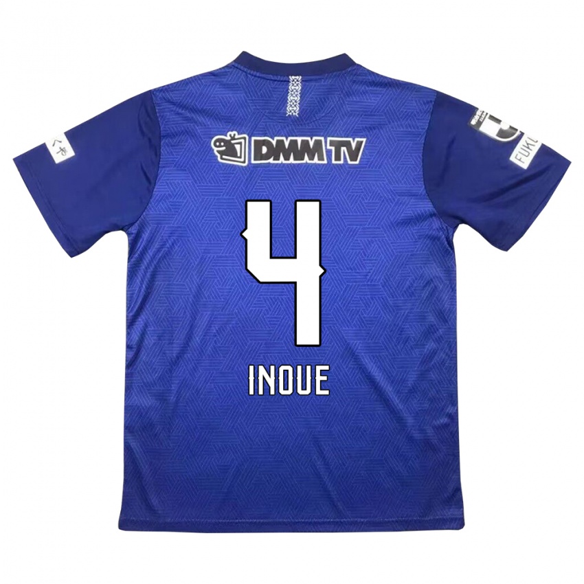 Niño Camiseta Seiya Inoue #4 Azul Oscuro 1ª Equipación 2024/25 La Camisa México