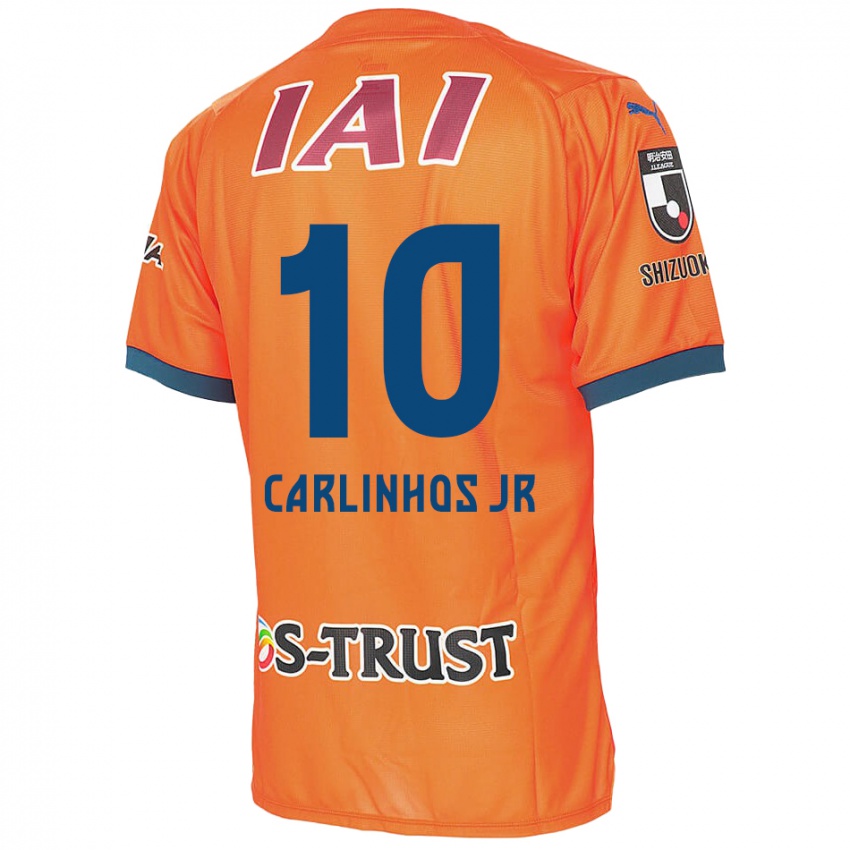 Niño Camiseta Carlinhos Junior #10 Naranja Azul 1ª Equipación 2024/25 La Camisa México