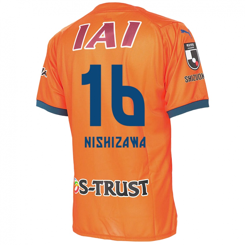 Niño Camiseta Kenta Nishizawa #16 Naranja Azul 1ª Equipación 2024/25 La Camisa México