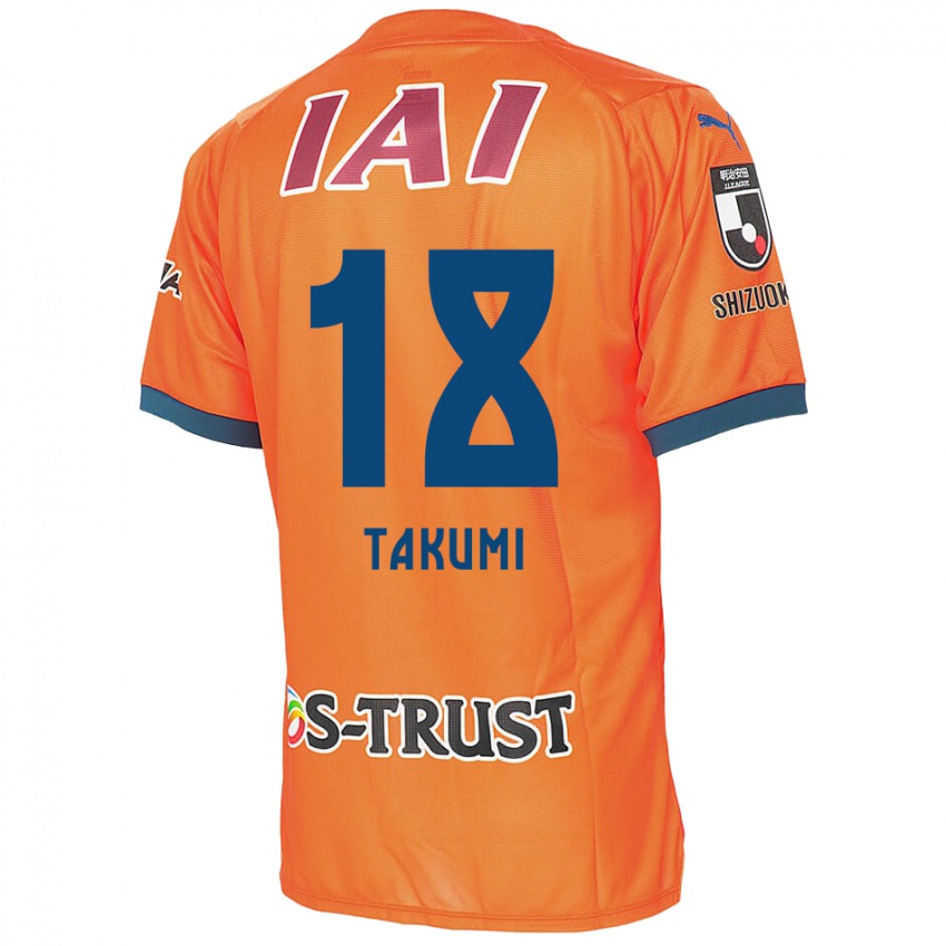 Niño Camiseta Takumi Kato #18 Naranja Azul 1ª Equipación 2024/25 La Camisa México