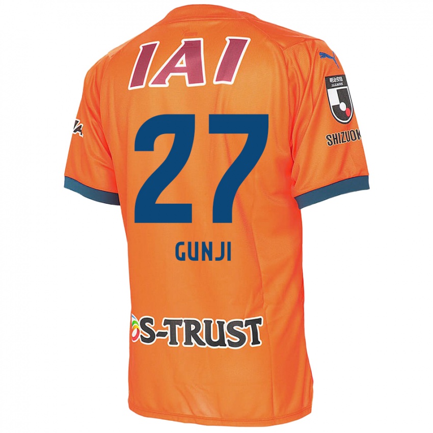 Niño Camiseta Riku Gunji #27 Naranja Azul 1ª Equipación 2024/25 La Camisa México