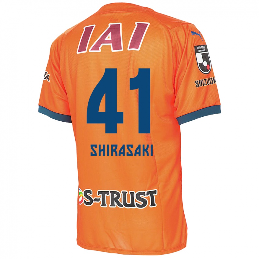 Niño Camiseta Ryohei Shirasaki #41 Naranja Azul 1ª Equipación 2024/25 La Camisa México