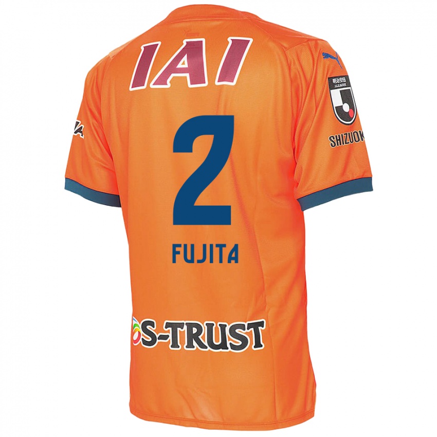 Niño Camiseta Shunsuke Fujita #2 Naranja Azul 1ª Equipación 2024/25 La Camisa México