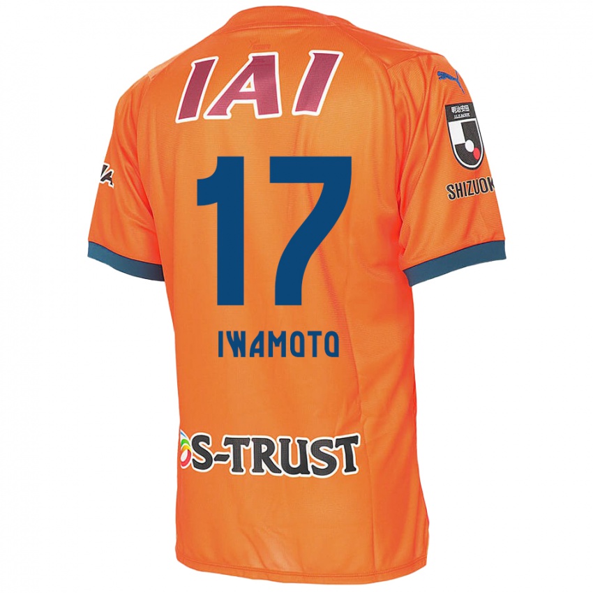 Niño Camiseta Shogo Iwamoto #17 Naranja Azul 1ª Equipación 2024/25 La Camisa México