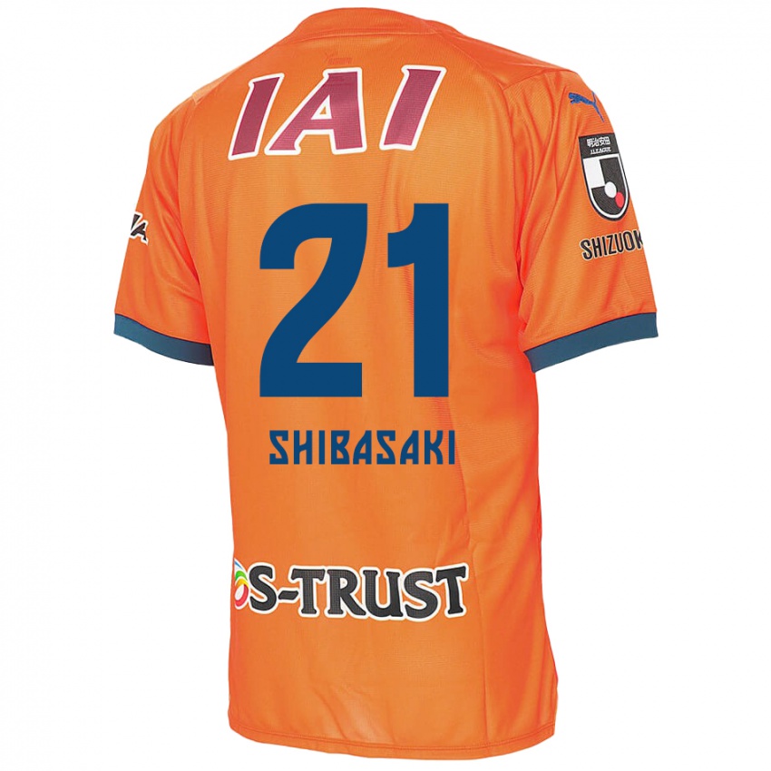 Niño Camiseta Kaito Shibasaki #21 Naranja Azul 1ª Equipación 2024/25 La Camisa México