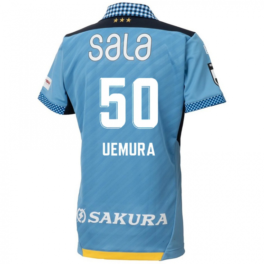 Niño Camiseta Hiroto Uemura #50 Azul Negro 1ª Equipación 2024/25 La Camisa México