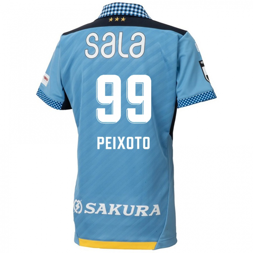 Niño Camiseta Matheus Peixoto #99 Azul Negro 1ª Equipación 2024/25 La Camisa México