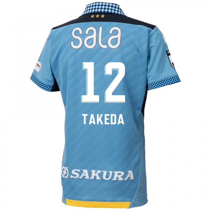 Niño Camiseta Yusei Takeda #12 Azul Negro 1ª Equipación 2024/25 La Camisa México