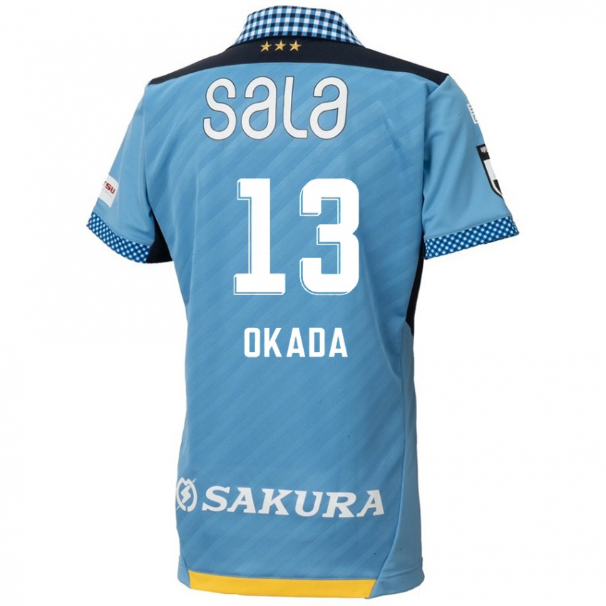 Niño Camiseta Kosei Okada #13 Azul Negro 1ª Equipación 2024/25 La Camisa México