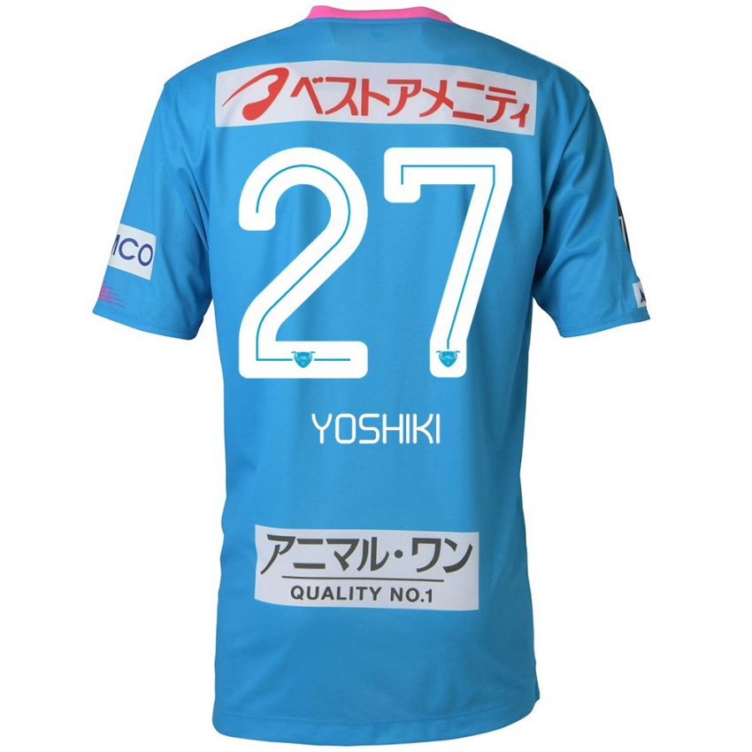 Niño Camiseta Yoshiki Narahara #27 Azul Rosado 1ª Equipación 2024/25 La Camisa México