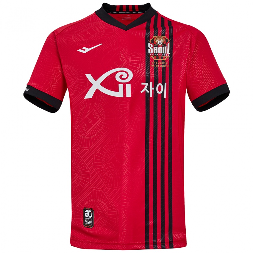 Niño Camiseta Yu-Geon Kim #3 Negro Rojo 1ª Equipación 2024/25 La Camisa México