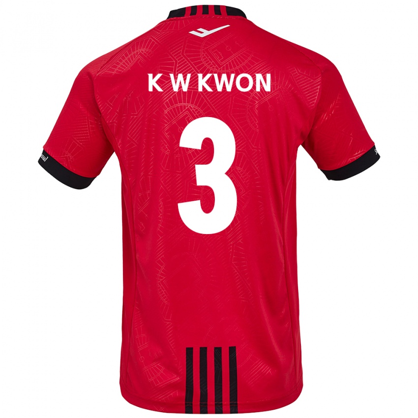 Niño Camiseta Wan-Kyu Kwon #3 Negro Rojo 1ª Equipación 2024/25 La Camisa México