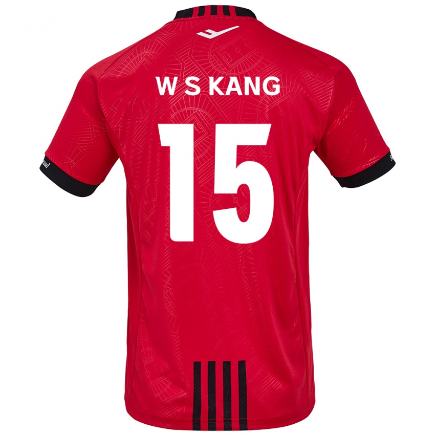 Niño Camiseta Sang-Woo Kang #15 Negro Rojo 1ª Equipación 2024/25 La Camisa México