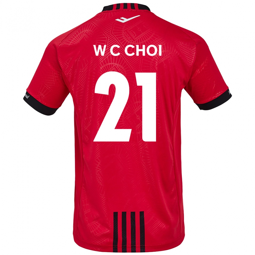 Niño Camiseta Cheol-Won Choi #21 Negro Rojo 1ª Equipación 2024/25 La Camisa México