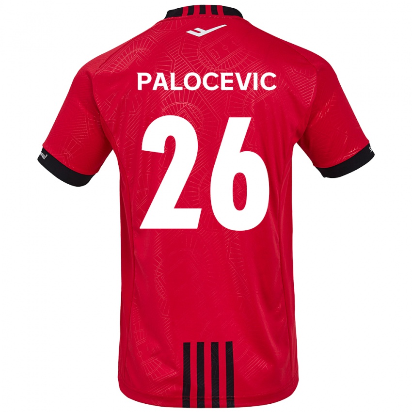 Niño Camiseta Aleksandar Palocevic #26 Negro Rojo 1ª Equipación 2024/25 La Camisa México