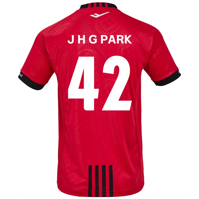 Niño Camiseta Jang Han-Gyeol Park #42 Negro Rojo 1ª Equipación 2024/25 La Camisa México