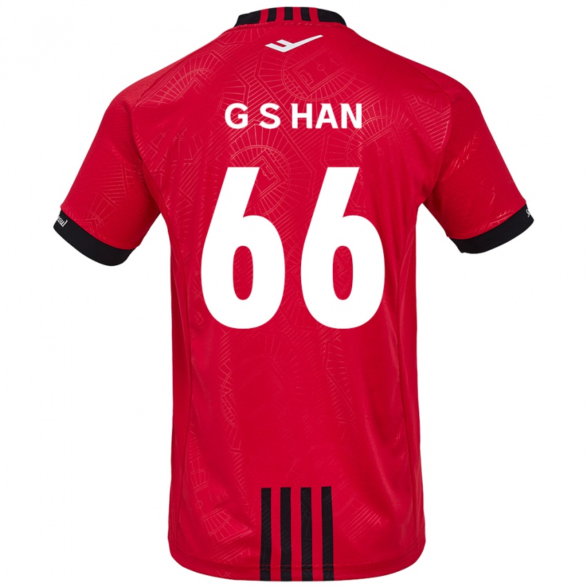 Niño Camiseta Seung-Gyu Han #66 Negro Rojo 1ª Equipación 2024/25 La Camisa México