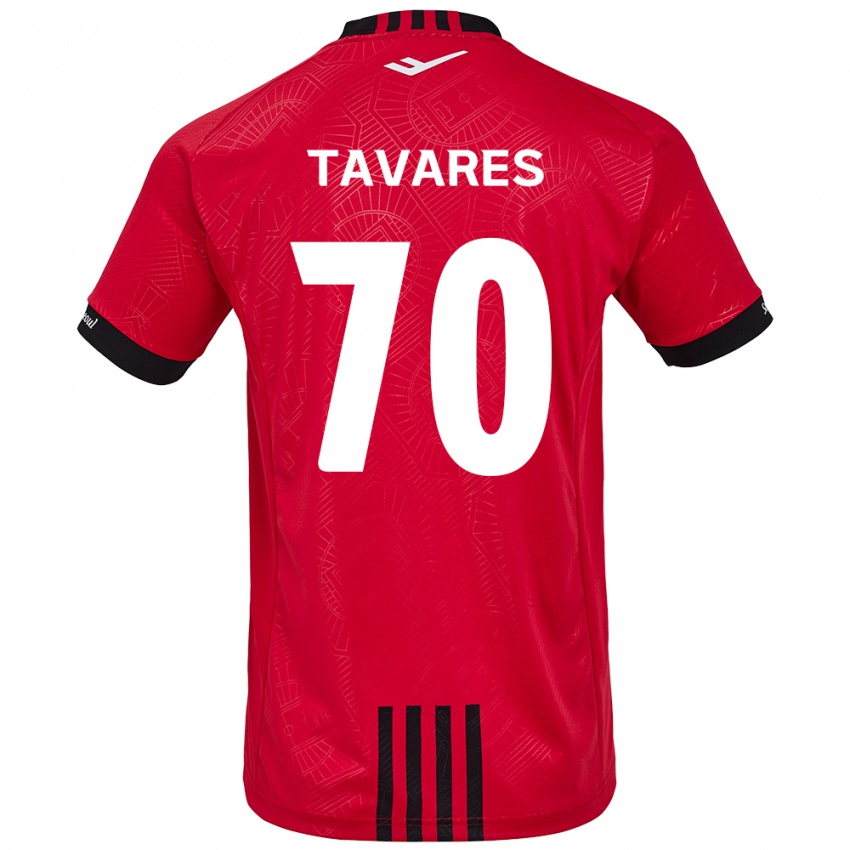 Niño Camiseta Ronaldo Tavares #70 Negro Rojo 1ª Equipación 2024/25 La Camisa México