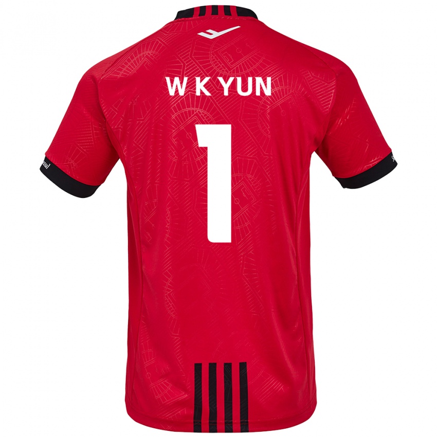 Niño Camiseta Ki-Wook Yun #1 Negro Rojo 1ª Equipación 2024/25 La Camisa México