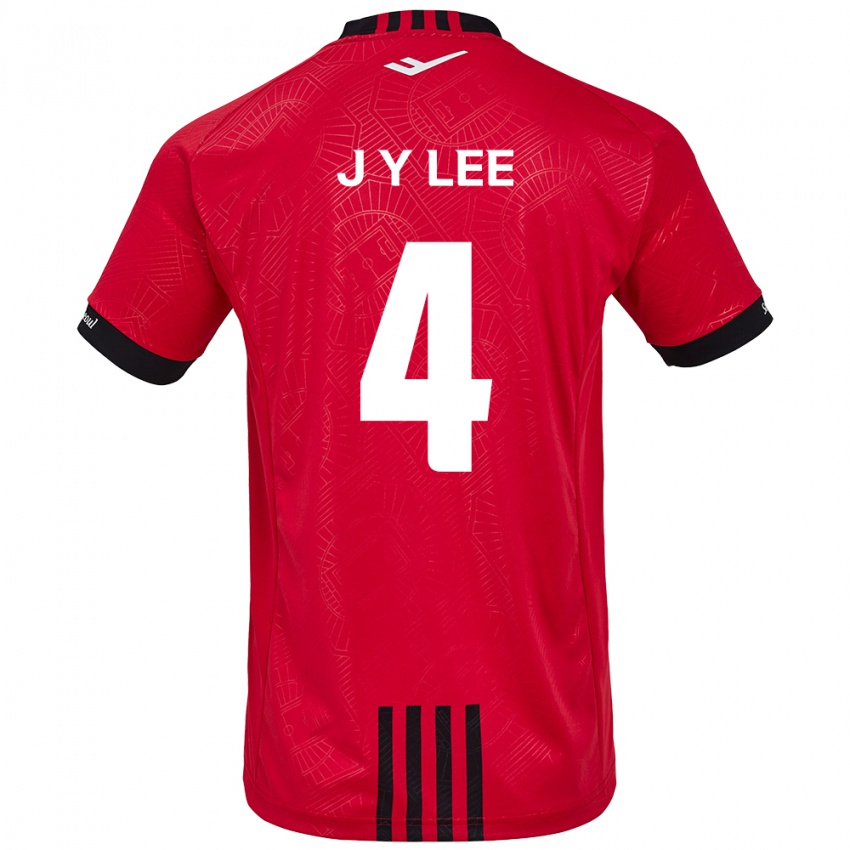 Niño Camiseta Young-Jun Lee #4 Negro Rojo 1ª Equipación 2024/25 La Camisa México