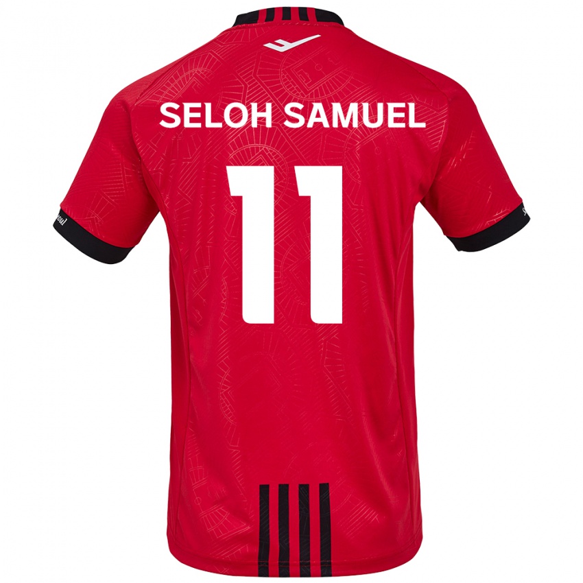 Niño Camiseta Gbato Seloh Samuel #11 Negro Rojo 1ª Equipación 2024/25 La Camisa México