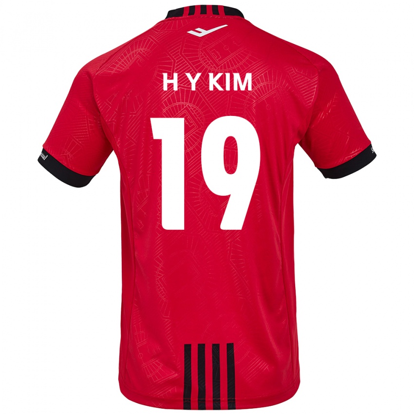 Niño Camiseta Yong-Hyuk Kim #19 Negro Rojo 1ª Equipación 2024/25 La Camisa México