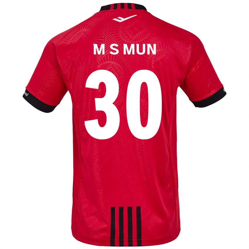 Niño Camiseta Seong-Min Mun #30 Negro Rojo 1ª Equipación 2024/25 La Camisa México