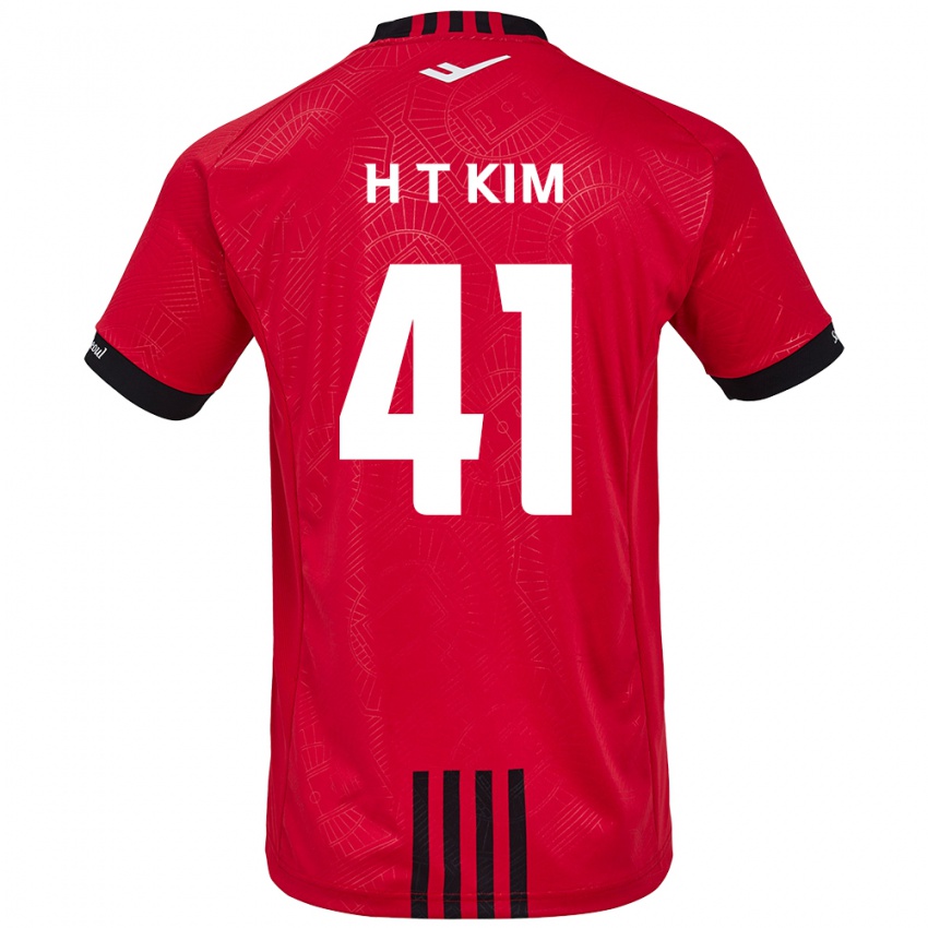 Niño Camiseta Tae-Ho Kim #41 Negro Rojo 1ª Equipación 2024/25 La Camisa México