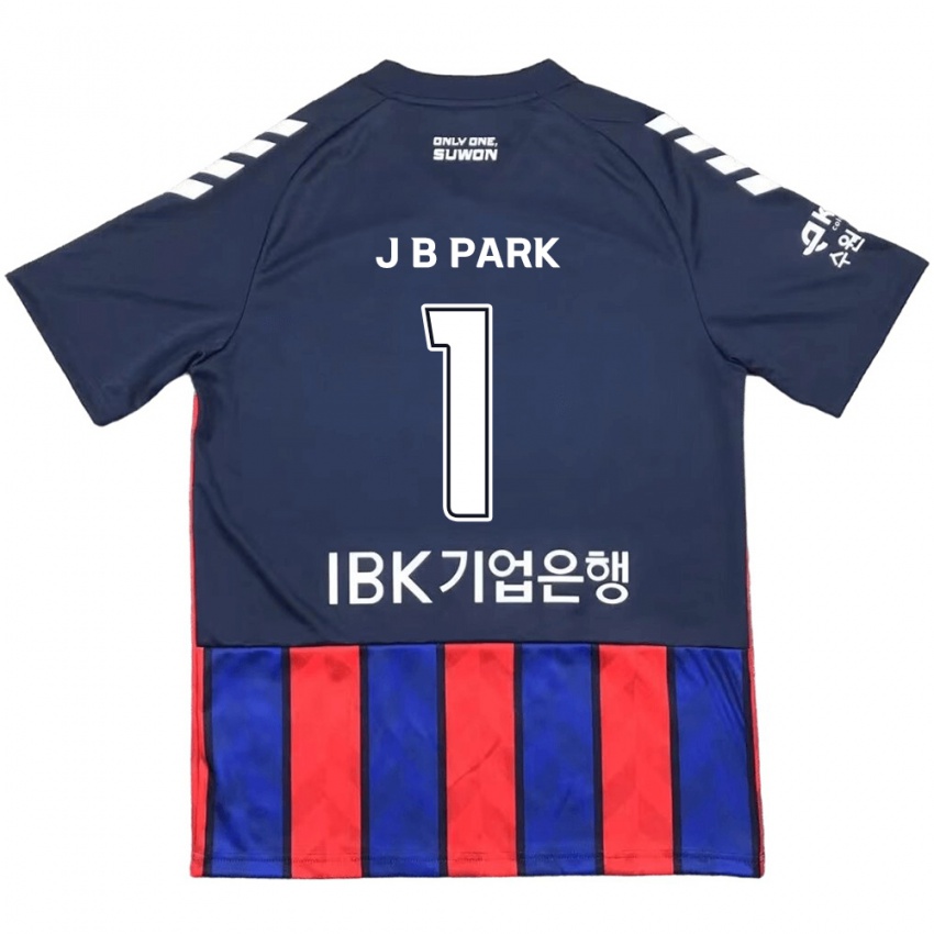 Niño Camiseta Bae-Jong Park #1 Azul Rojo 1ª Equipación 2024/25 La Camisa México