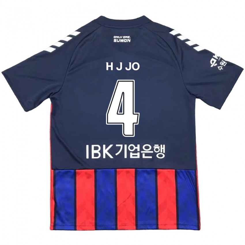 Niño Camiseta Jun-Hyun Jo #4 Azul Rojo 1ª Equipación 2024/25 La Camisa México