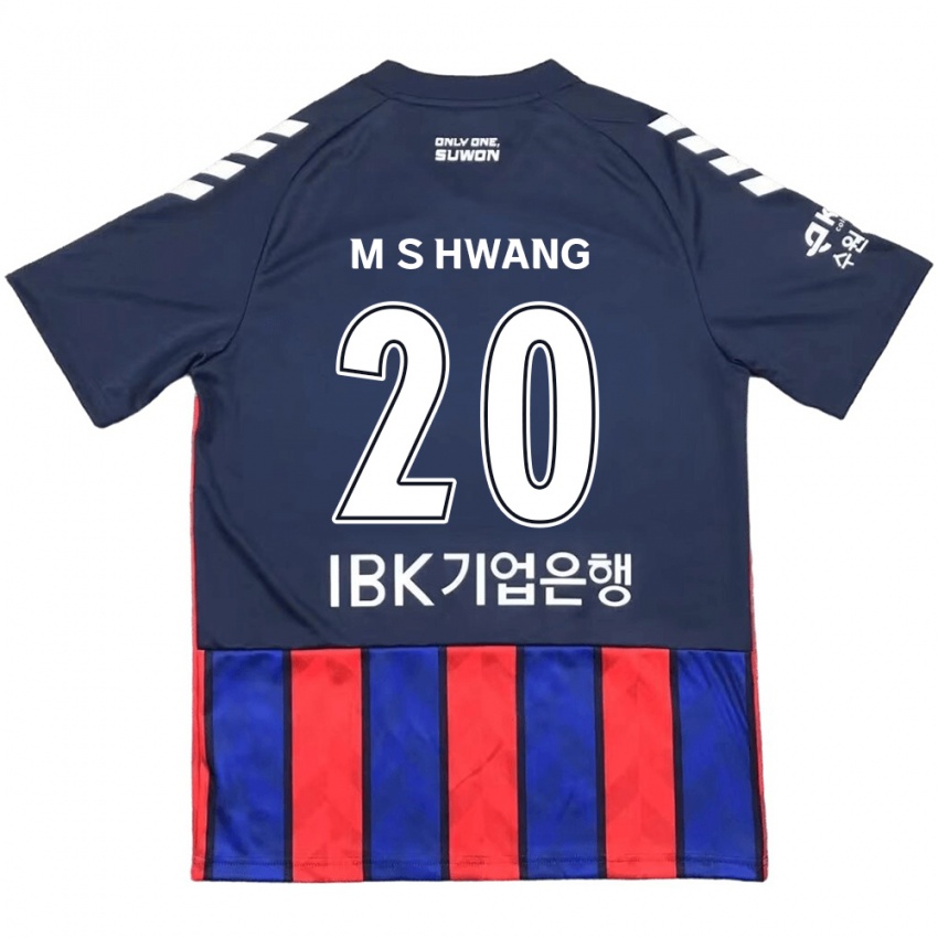 Niño Camiseta Soon-Min Hwang #20 Azul Rojo 1ª Equipación 2024/25 La Camisa México