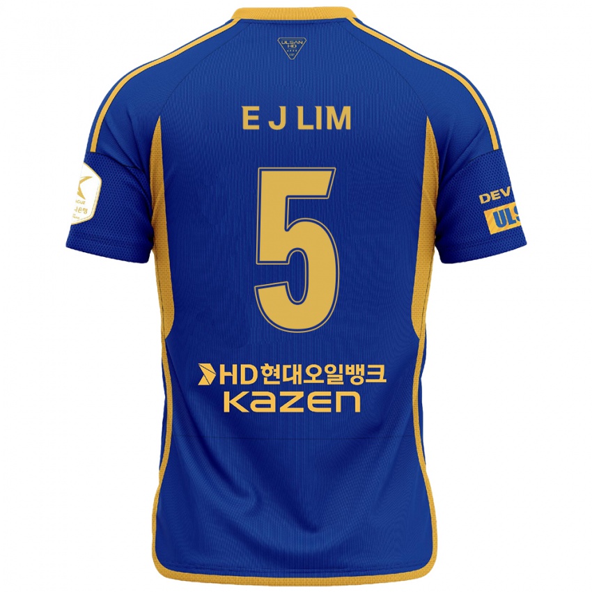 Niño Camiseta Jong-Eun Lim #5 Azul Amarillo 1ª Equipación 2024/25 La Camisa México