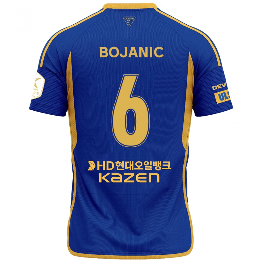 Niño Camiseta Darijan Bojanic #6 Azul Amarillo 1ª Equipación 2024/25 La Camisa México