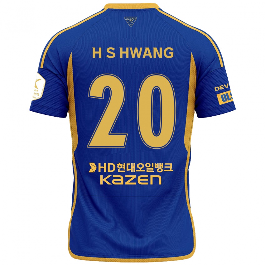 Niño Camiseta Seok-Ho Hwang #20 Azul Amarillo 1ª Equipación 2024/25 La Camisa México