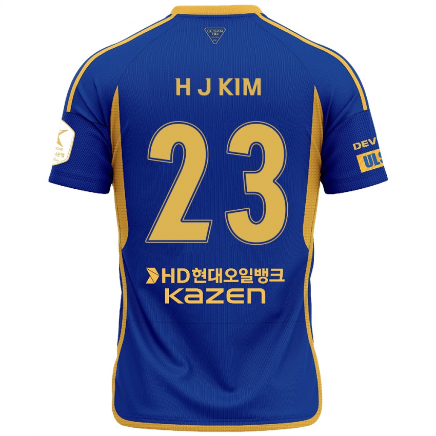 Niño Camiseta Ju-Hwan Kim #23 Azul Amarillo 1ª Equipación 2024/25 La Camisa México