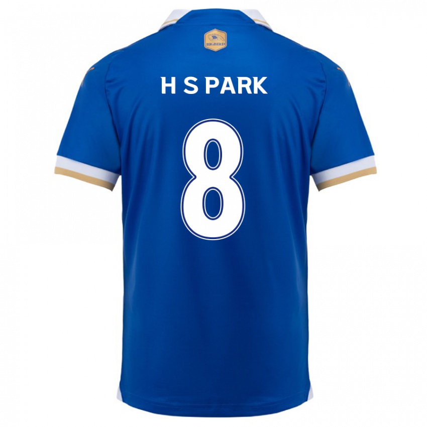 Niño Camiseta Sang-Hyeok Park #8 Azul Blanco 1ª Equipación 2024/25 La Camisa México