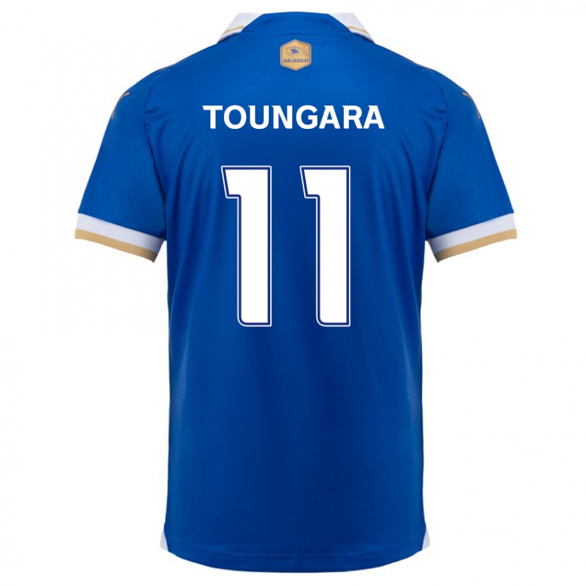 Niño Camiseta Aboubacar Toungara #11 Azul Blanco 1ª Equipación 2024/25 La Camisa México