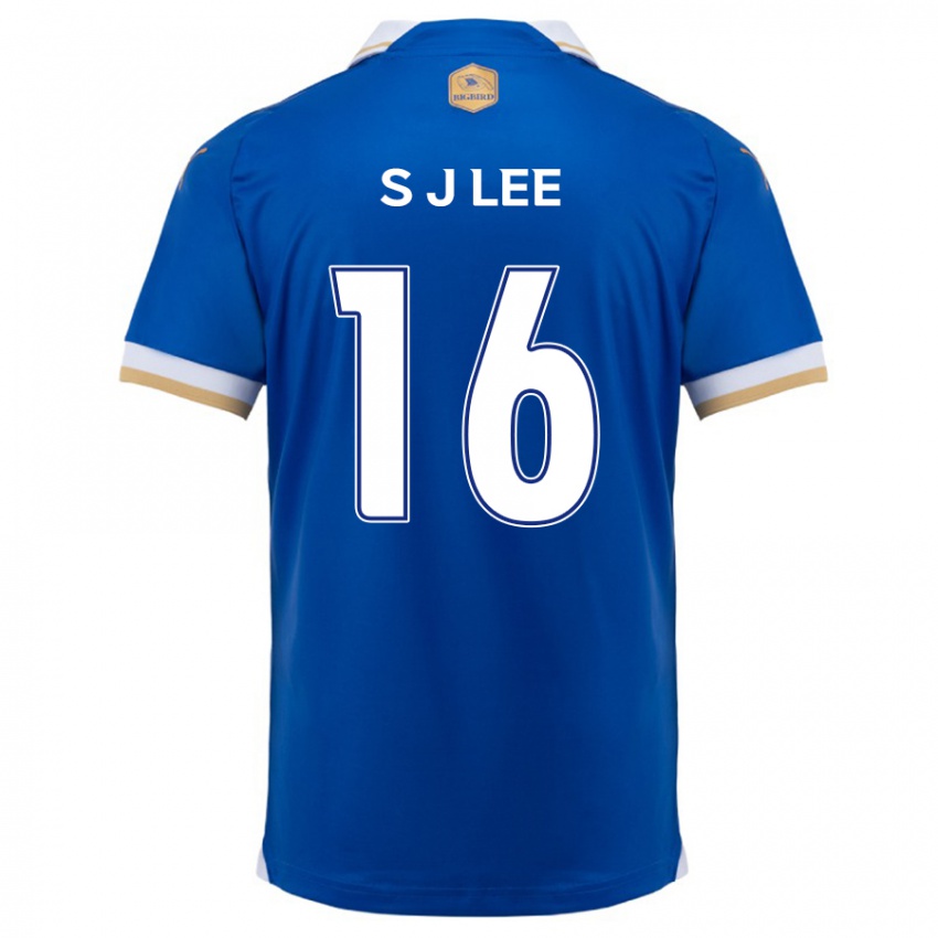 Niño Camiseta Jong-Sung Lee #16 Azul Blanco 1ª Equipación 2024/25 La Camisa México