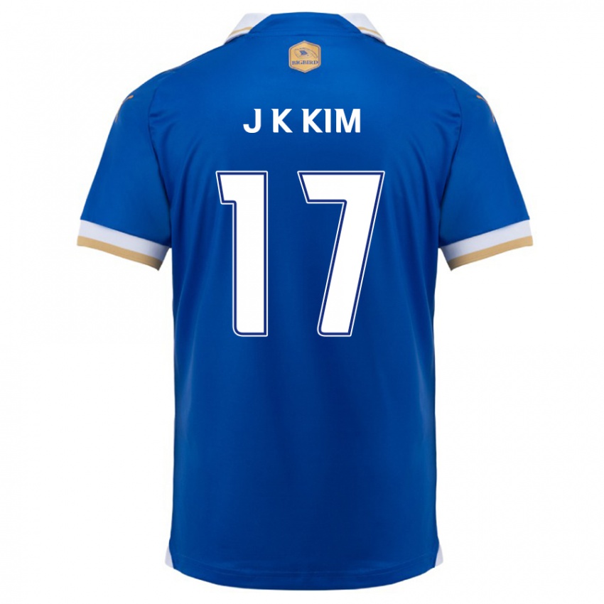 Niño Camiseta Kyeong-Jung Kim #17 Azul Blanco 1ª Equipación 2024/25 La Camisa México