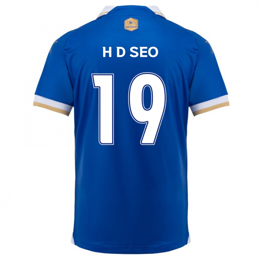 Niño Camiseta Dong-Han Seo #19 Azul Blanco 1ª Equipación 2024/25 La Camisa México