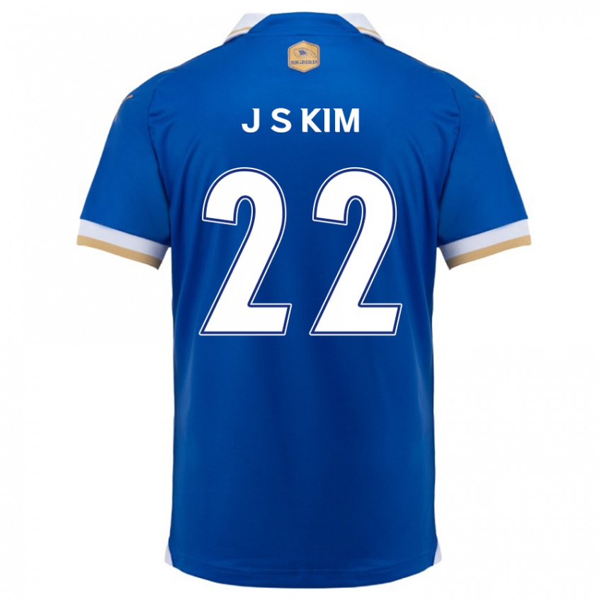 Niño Camiseta Sang-Jun Kim #22 Azul Blanco 1ª Equipación 2024/25 La Camisa México