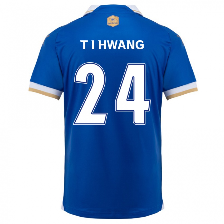 Niño Camiseta In-Taek Hwang #24 Azul Blanco 1ª Equipación 2024/25 La Camisa México