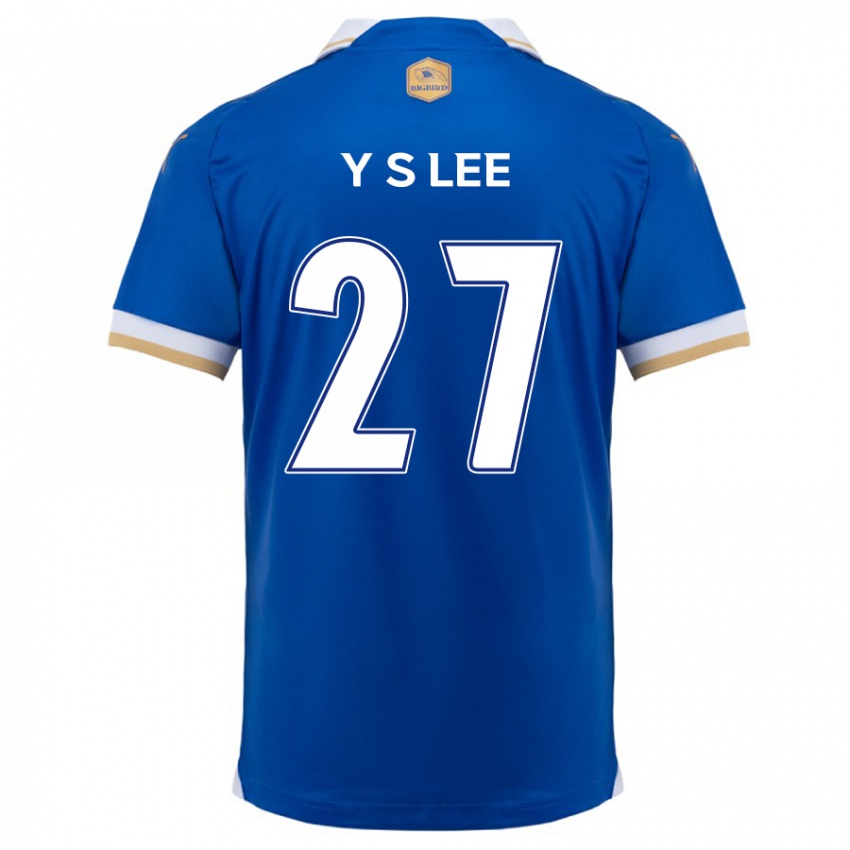 Niño Camiseta Shi-Yeong Lee #27 Azul Blanco 1ª Equipación 2024/25 La Camisa México